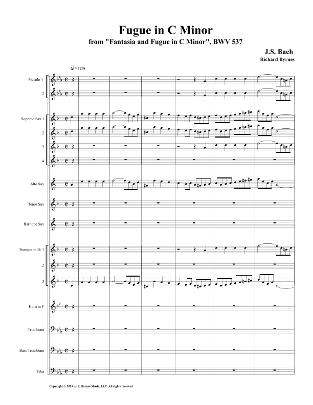 Fugue in C Minor, BWV 537 (Metal Orchestra) (arr. Richard Byrnes)