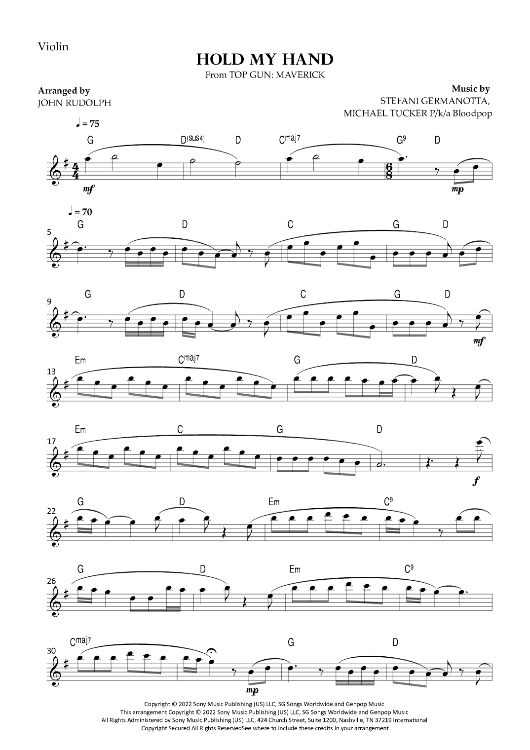 Hold My Hand (arr. John Rudolph)