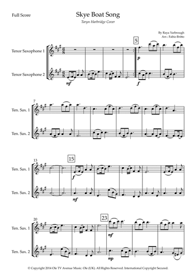 Skye Boat Song (arr. Fabio Britto)