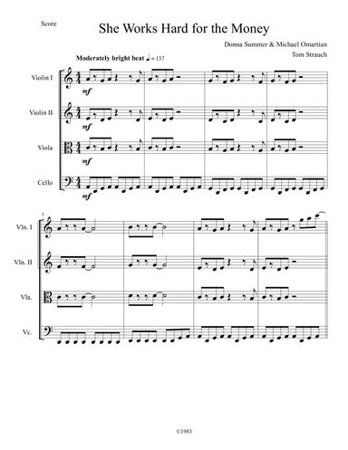 She Works Hard For The Money (arr. Thomas Strauch)