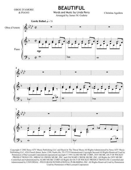 Beautiful (arr. James M. Guthrie)