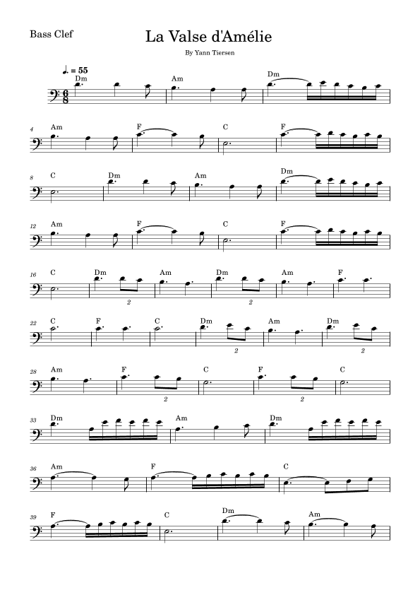 La Valse D'amelie (arr. Fabio Eduardo de Oliveira)