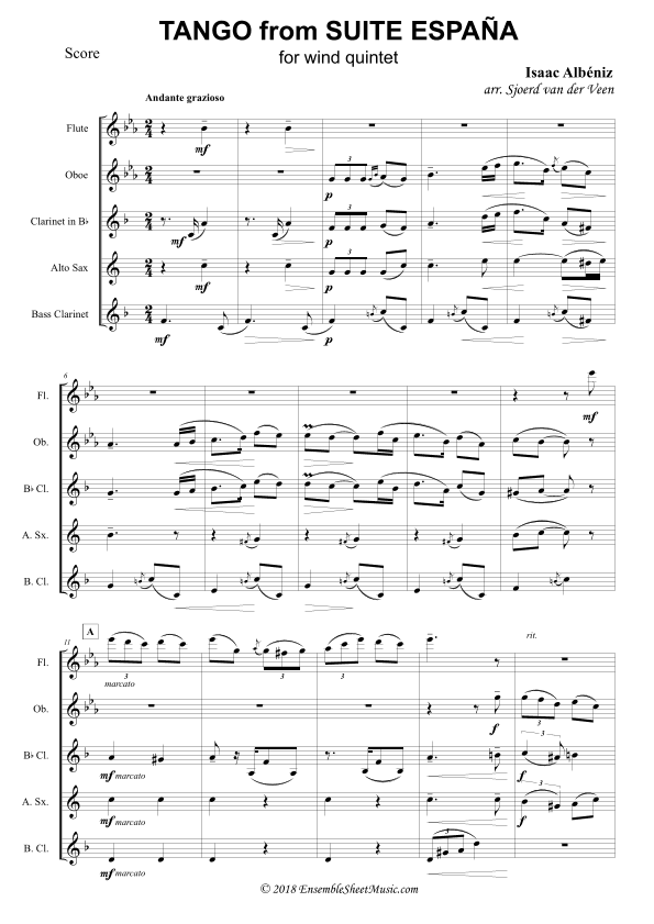 Tango from España (arr. Sjoerd van der Veen)