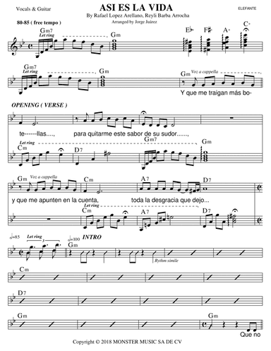 Asi Es La Vida (arr. Jorge Juárez)