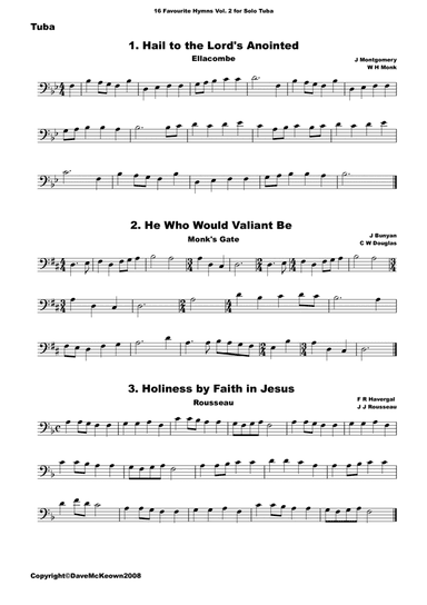 16 Favourite Hymns Vol.2 for solo Tuba (arr. David McKeown)