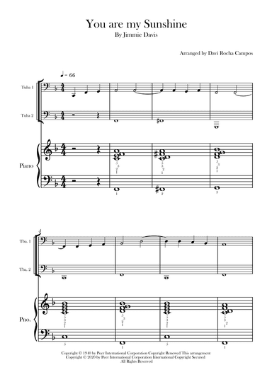 You Are My Sunshine (arr. Davi Rocha Campos)
