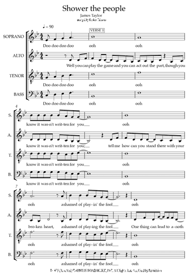 Shower The People (arr. Stephen Taberner)