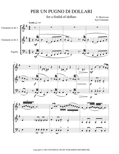 Per Un Pugno Di Dollari (arr. Sara Caliandro)