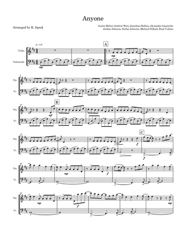 Anyone (arr. K. Speck)