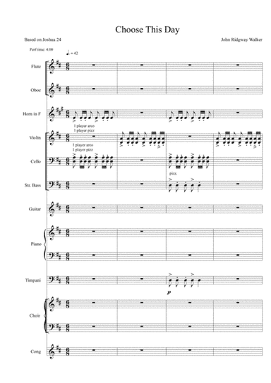 Choose This Day (Score & instrumental parts)