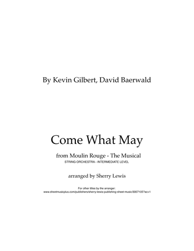 Come What May (arr. Sherry Lewis)