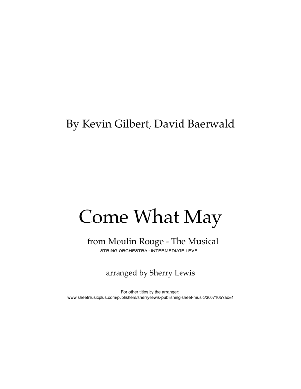 Come What May (arr. Sherry Lewis)