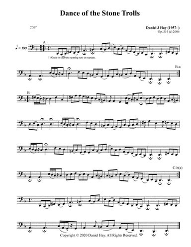 Dance of the Stone Trolls (Opus 319) (Bass Solo)