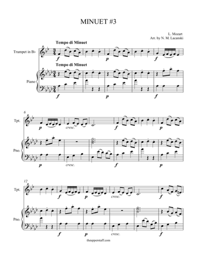 Minuet #3 (arr. Nick Lacanski)