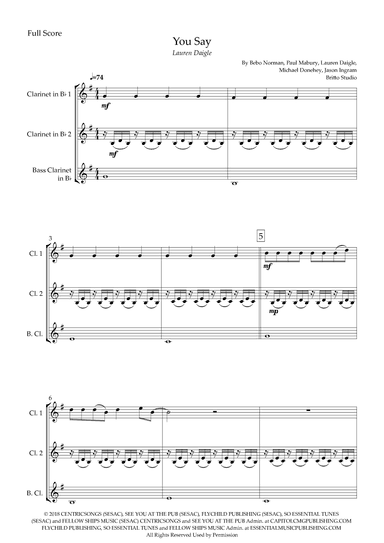 You Say (arr. Fabio Britto)