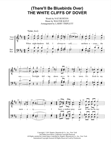 (there'll Be Bluebirds Over) The White Cliffs Of Dover (arr. Larry Triplett)