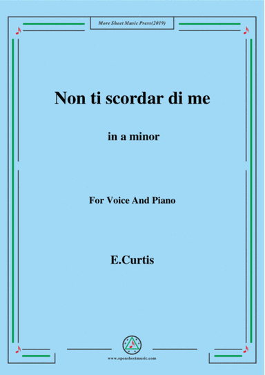 De Curtis-Non ti scordar di me in a minor (arr. MSM)