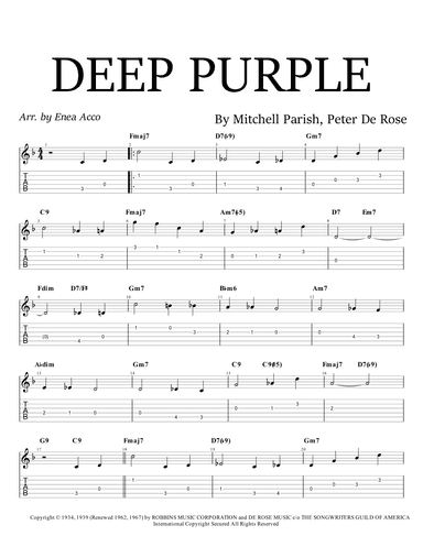 Deep Purple (arr. Enea Acco)