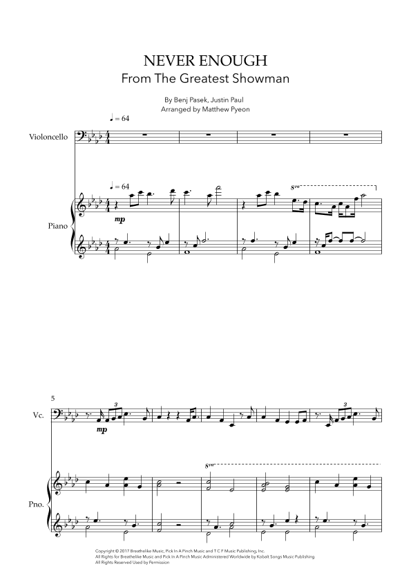 Never Enough (arr. Matthew pyeon)