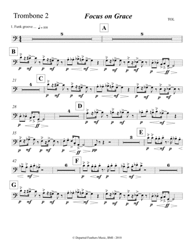 Focus on Grace ... A concerto for jazz saxophone and orchestra (2010) Trombone 2