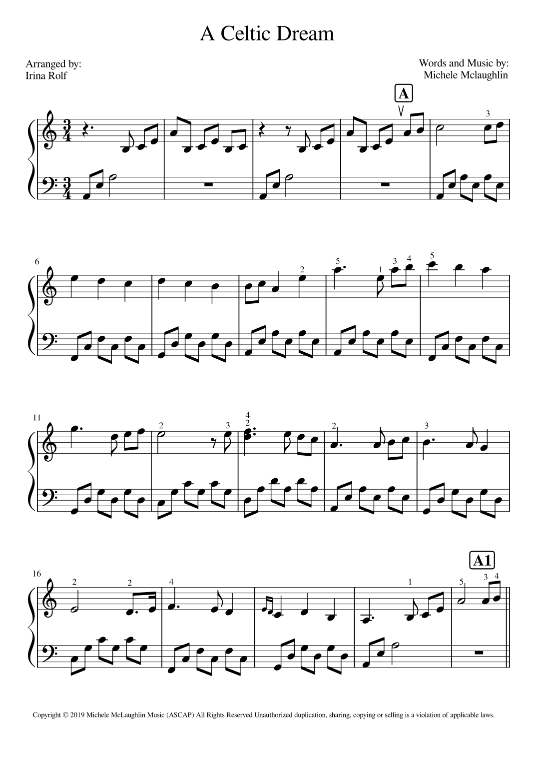 A Celtic Dream (arr. Irina Rolf)