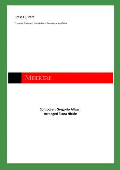Miserere (arr. Fiona Hickie)