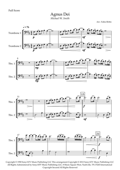 Agnus Dei (arr. Fabio Britto)