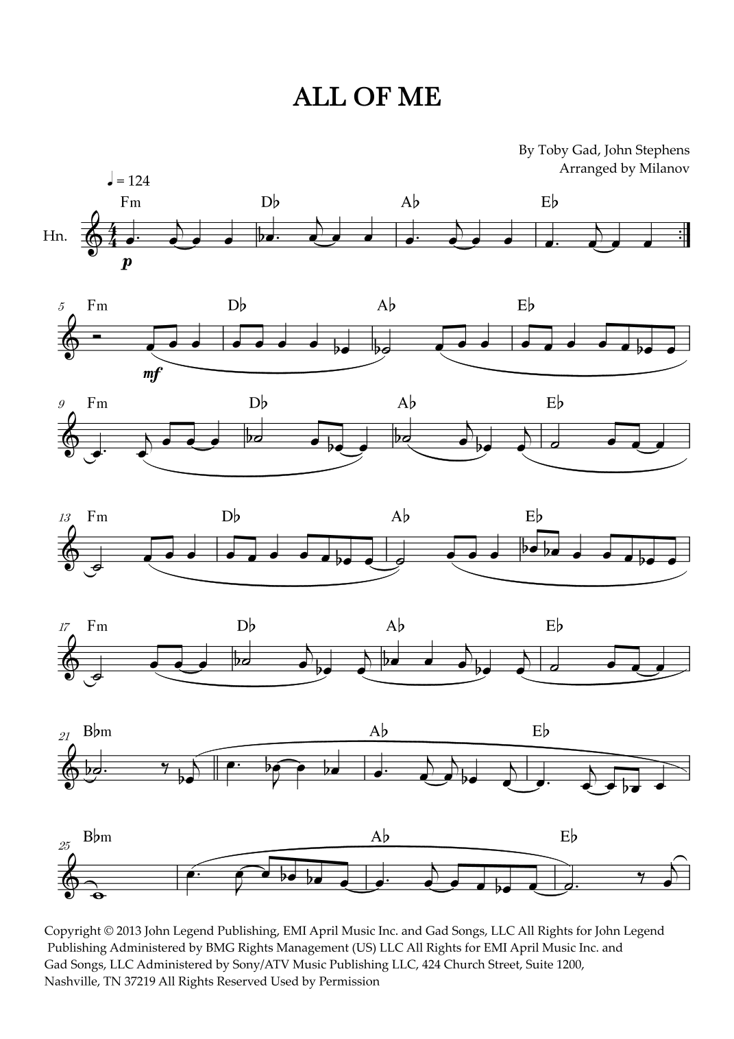 All Of Me (arr. Milanov)