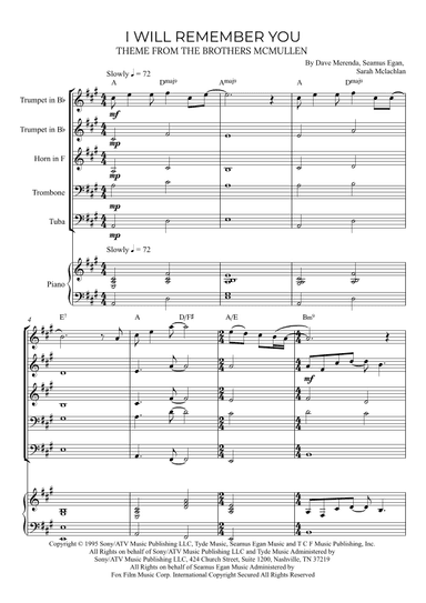 I Will Remember You (arr. Alex Nunes Rodrigues)