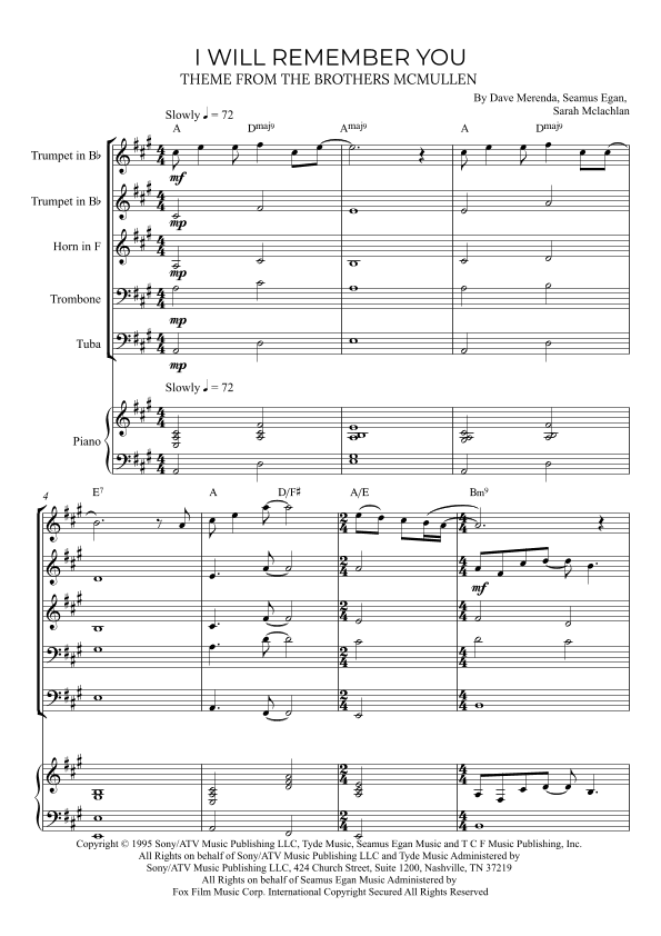 I Will Remember You (arr. Alex Nunes Rodrigues)