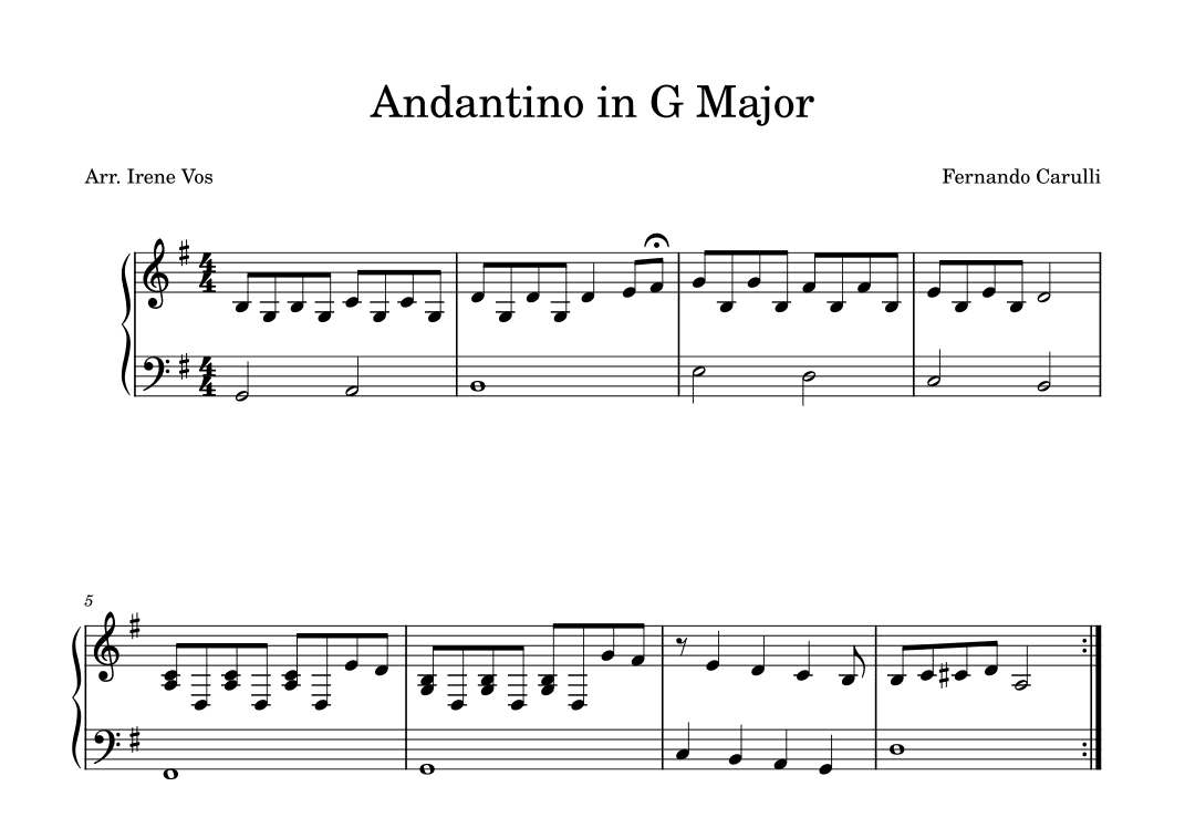 Estudo Em G (arr. Irene Vos)