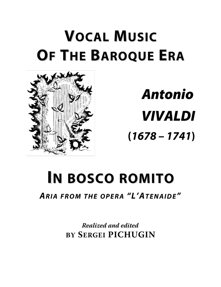 VIVALDI Antonio: In bosco romito, aria from the opera "L'Atenaide", arranged for Voice and Piano (F (arr. Sergei PICHUGIN)