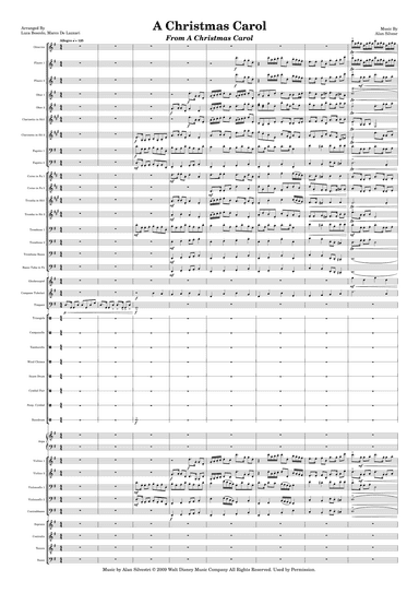 A Christmas Carol (main Title) - Score Only (arr. Luca Boscolo, Marco De Lazzari)
