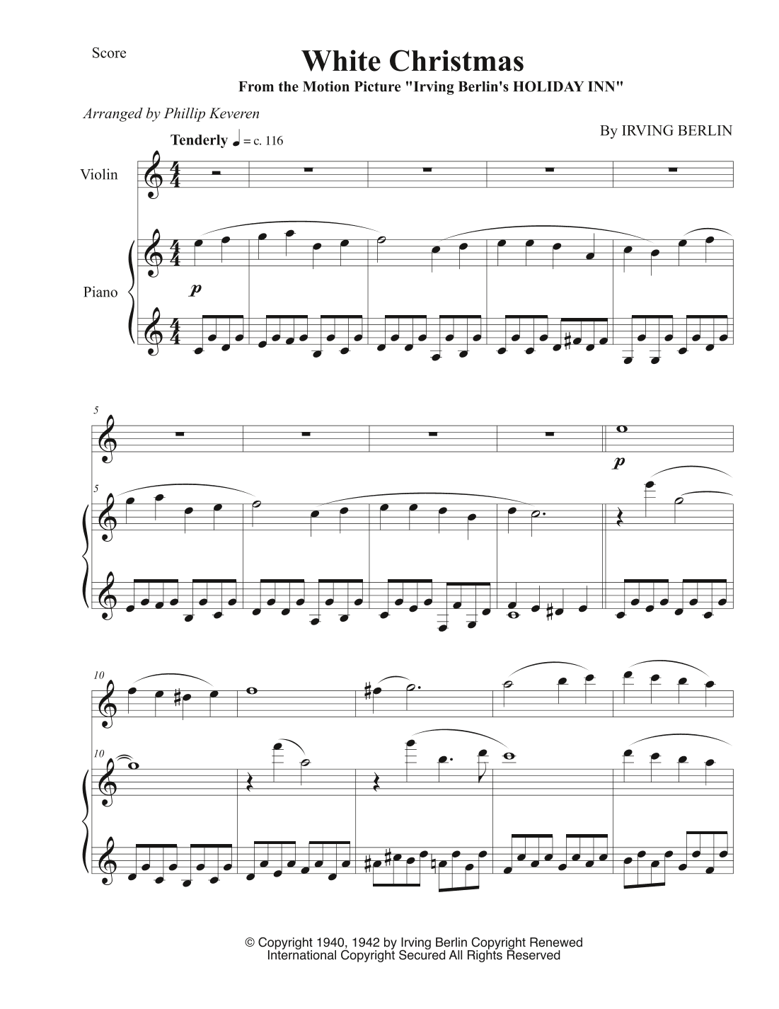 White Christmas (arr. Phillip Keveren)