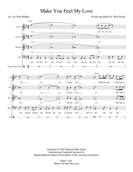 Make You Feel My Love (arr. Bert Phillips)