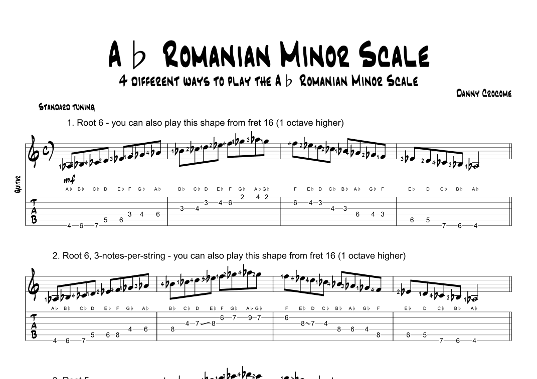 Ab Romanian Minor Scale (4 Ways to Play)