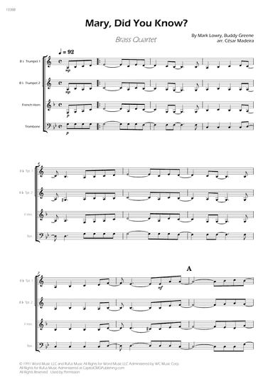 Mary, Did You Know? - Score Only (arr. César Madeira)