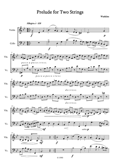 Prelude for two strings - original (full score)