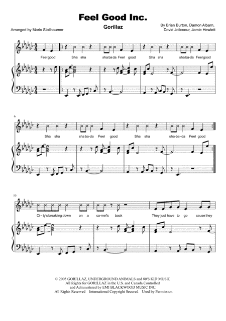 Feel Good Inc (arr. Mario Stallbaumer)