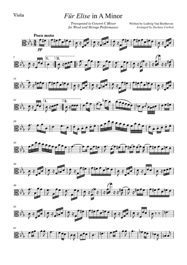 Fur Elise (arr. Zachary Corbett)