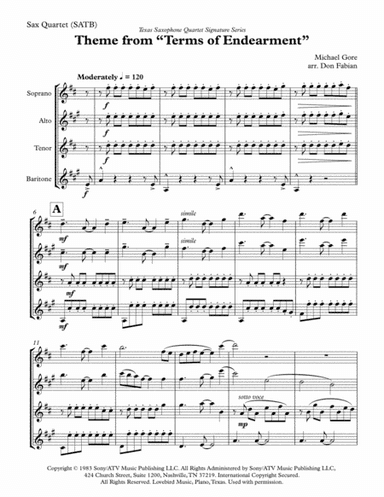 Theme From "terms Of Endearment" (arr. Don Fabian)