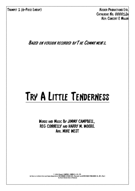 Try A Little Tenderness (arr. Mike West)