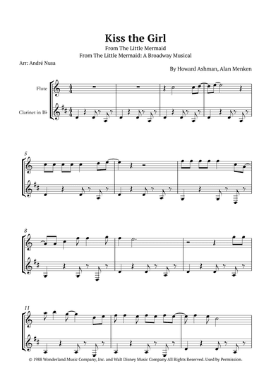 Kiss The Girl (arr. André Nusa)