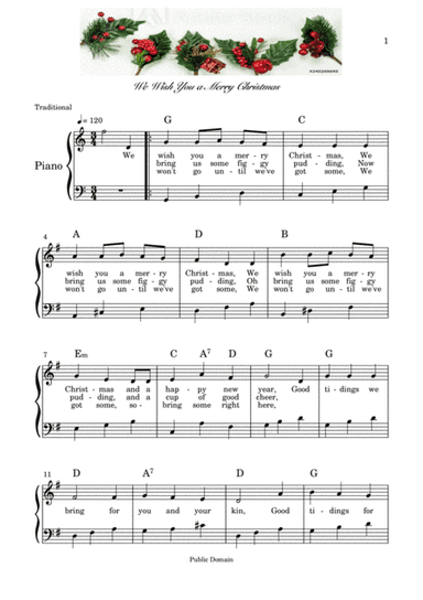 We Wish You A Merry Christmas (arr. Aliese Watts)