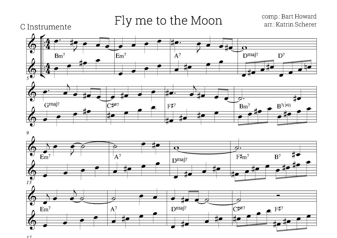 Fly Me To The Moon (in Other Words) (arr. Katrin Scherer)