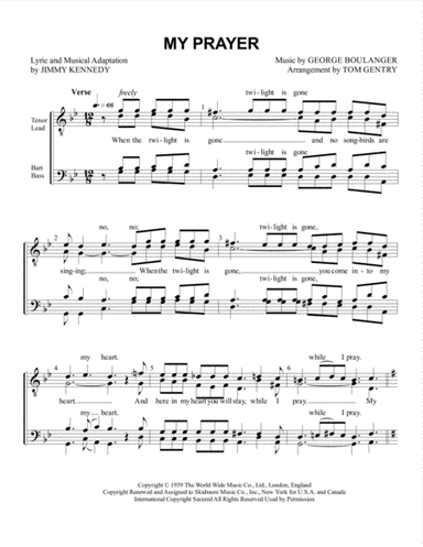 My Prayer (arr. Tom Gentry)