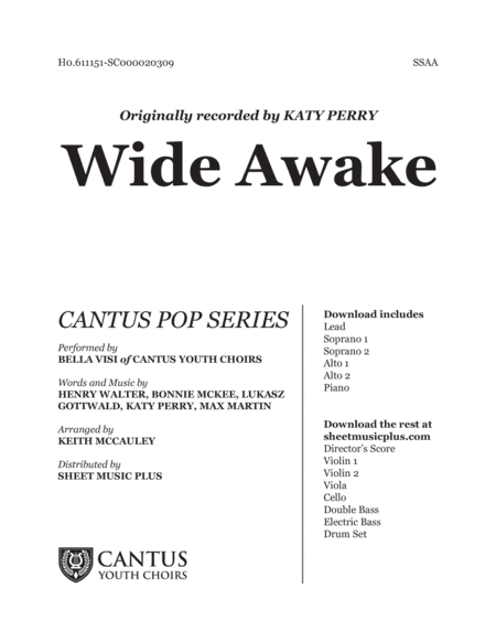 Wide Awake (arr. Keith McCauley)