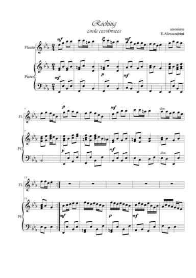 Rocking. Flute eand piano (arr. Ester Alessandrini)