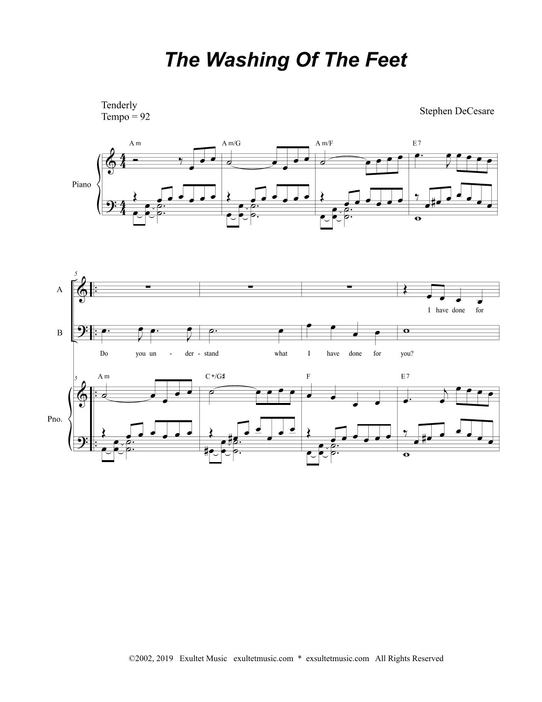 The Washing Of The Feet (SAB)