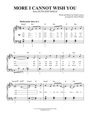 More I Cannot Wish You (arr. Mark Phillips)